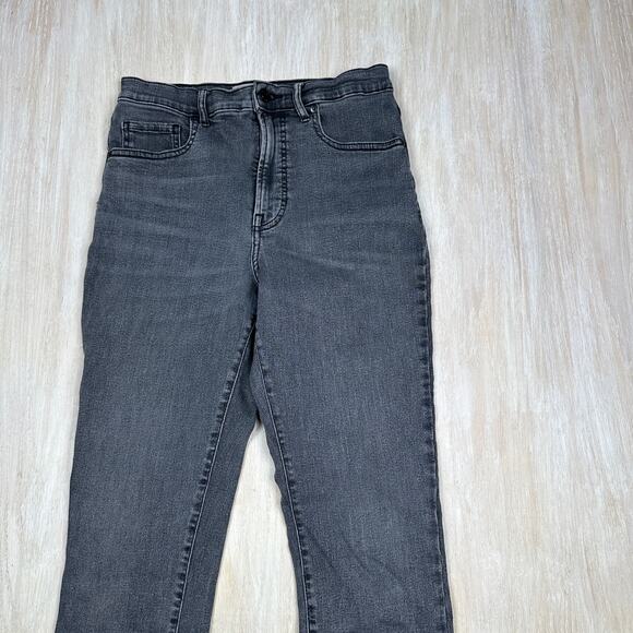Everlane High Rise Gray Wash Denim Casual Stretch Chic Everyday Skinny Jeans 30 - Picture 2 of 13